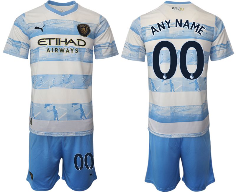 Cheap Men 2022-2023 Club Manchester City blue customized Soccer Jersey
